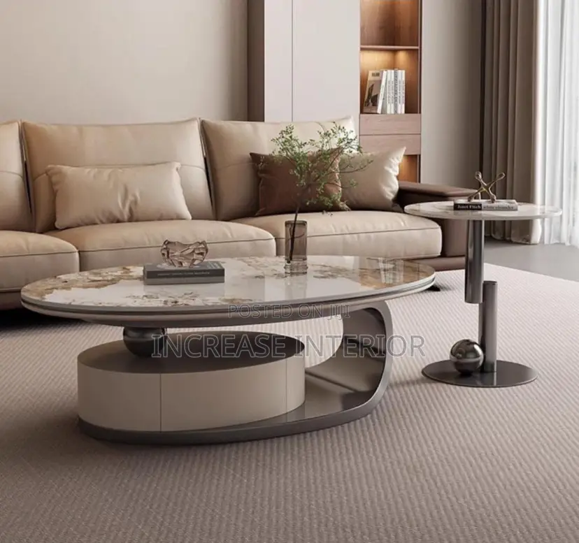 High Quality Luxury Classic Marble Center Table With Stools