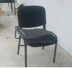 Metal Leg Fabric Visitors Chair With Writing Pad