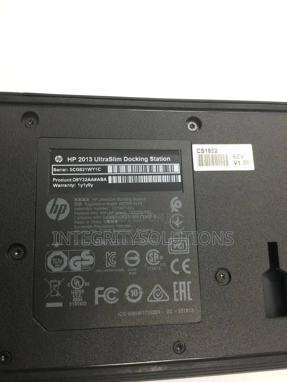 HP 2013 Ultraslim Docking Station - D9Y32