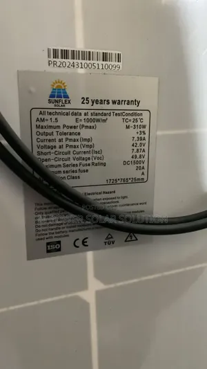 310 Watts Sunflex Mono Solar Panel