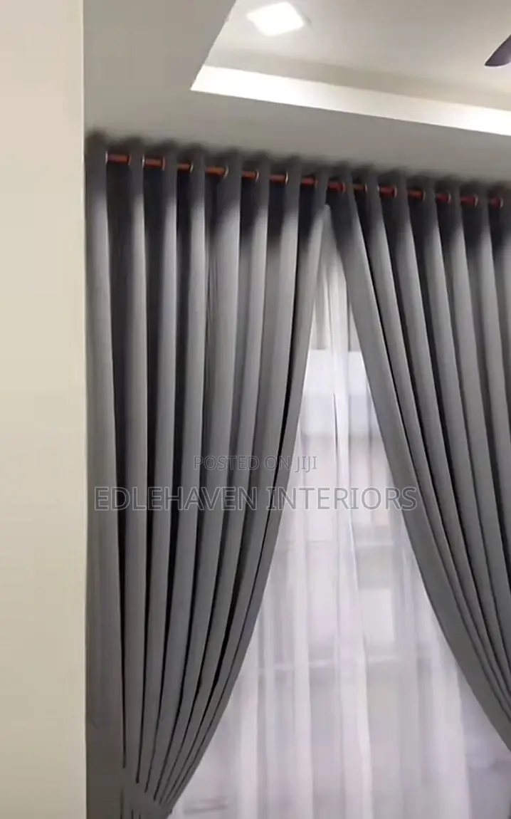 Rings Gray Curtain