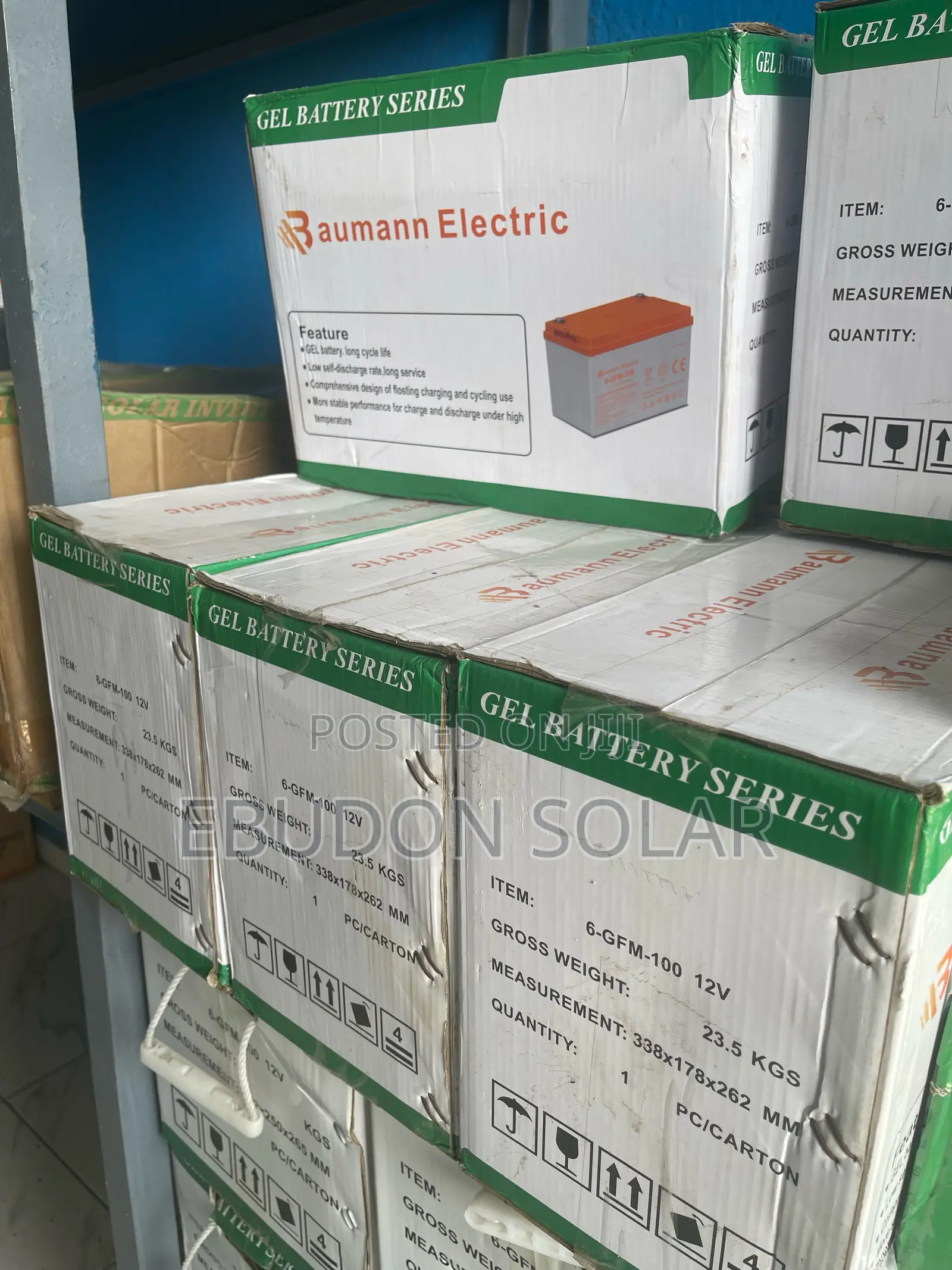 Solar Gel Battery 100ah Baumann