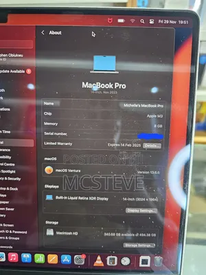 Laptop Apple MacBook Pro 2023 M3 8GB Apple M3 SSD 512GB