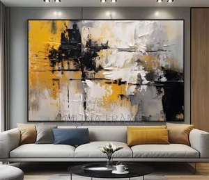 Yellow, Black, White Textured