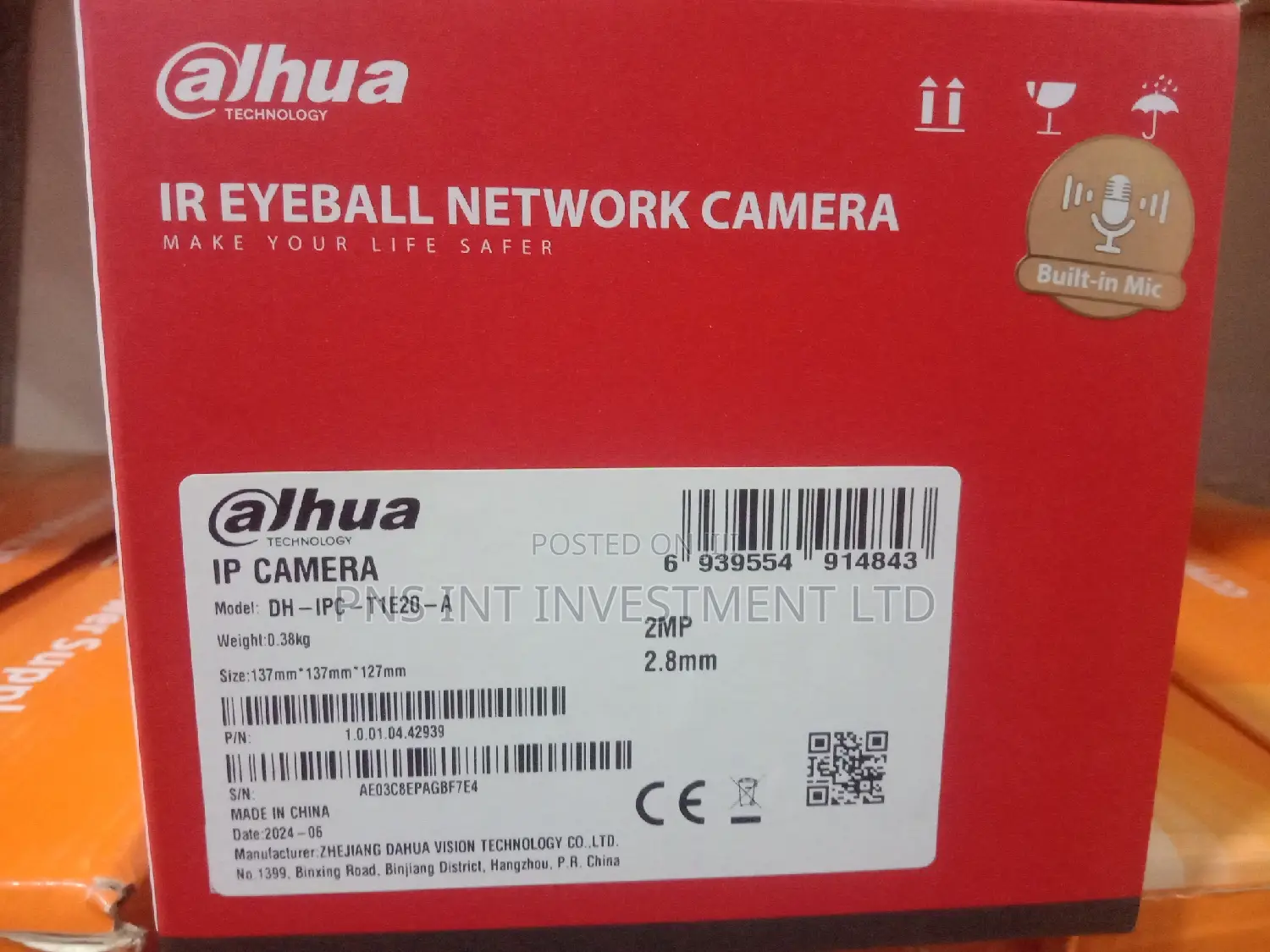 Dahua 2mp Ip Audio Poe Camera