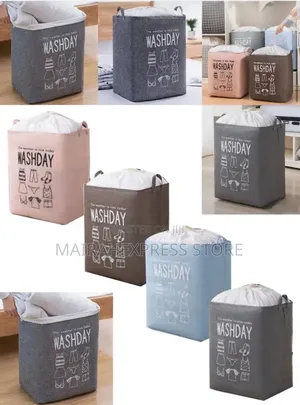 Durable Cloth Organizer/Laundry Bag With Drawstring Closure