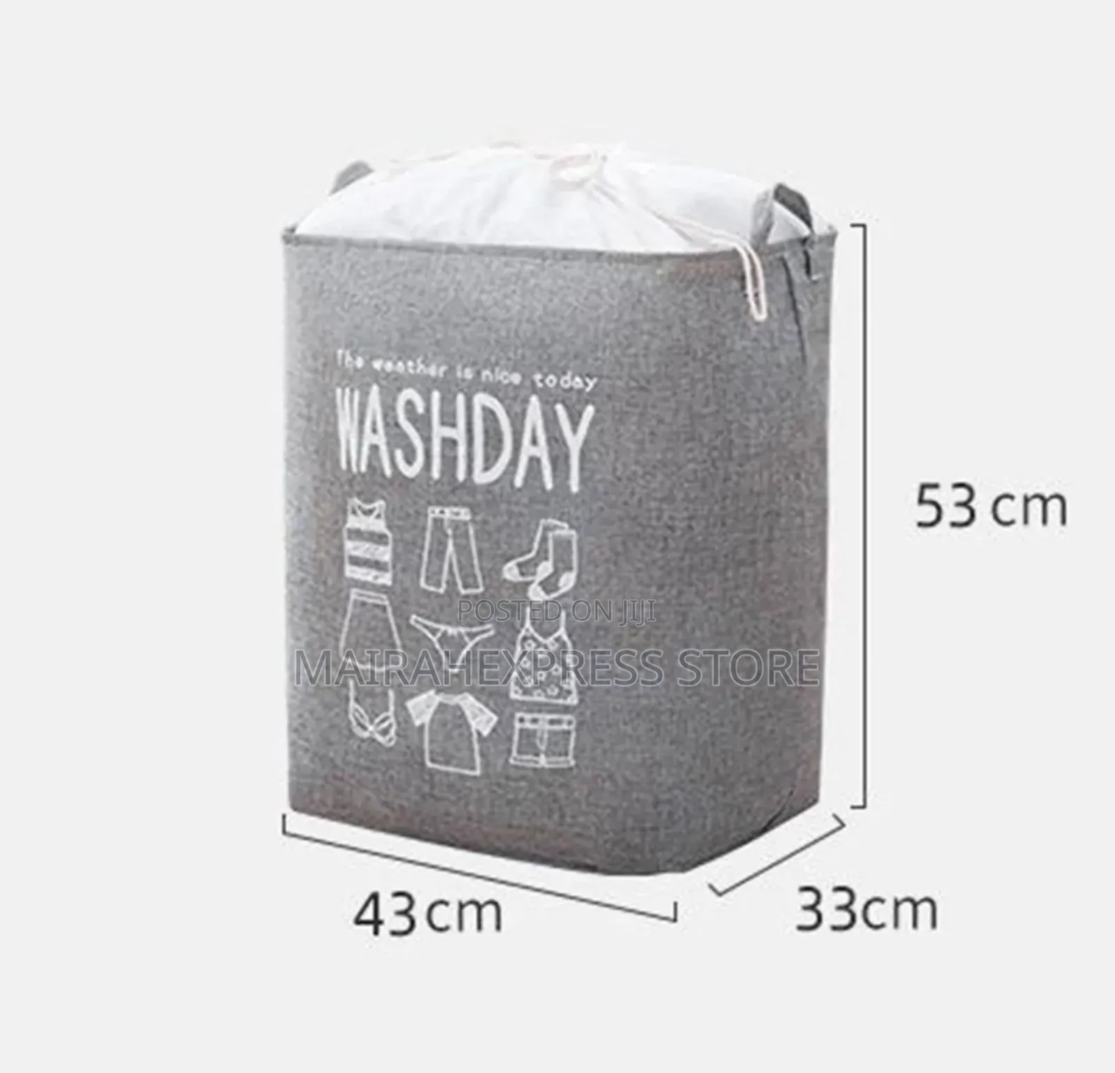 Durable Cloth Organizer/Laundry Bag With Drawstring Closure