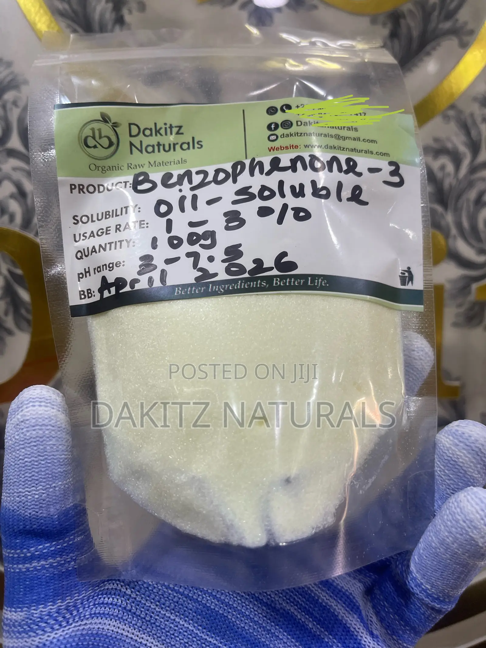 Oxybenzone (Benzophenone-3) Suncreen Powder 100g
