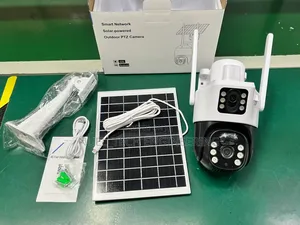 4g Solar Camera Double Lens V380 Pro 8mp