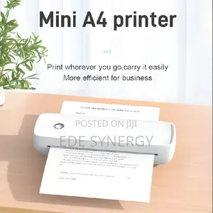 Wireless Mini A4 Thermal Printer, Connectable to Mobile Phon