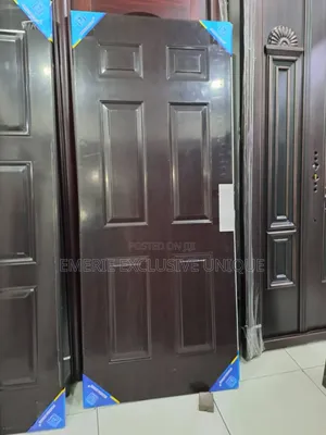 3ft Brown Steel Panel Door