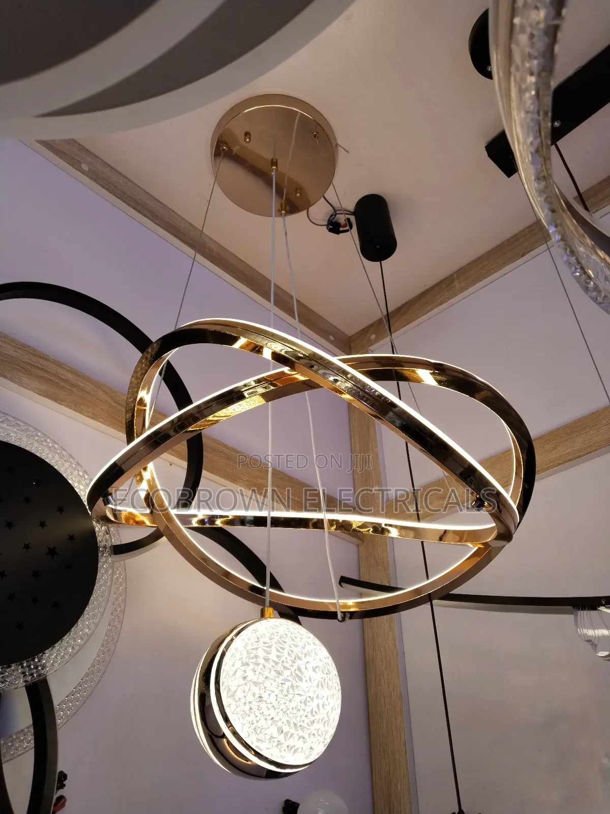 Modern Gold Chandelier Fitting Light