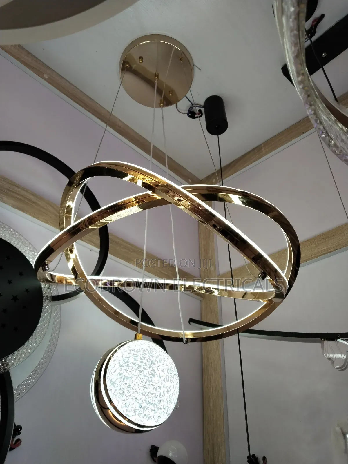 Modern Gold Chandelier Fitting Light