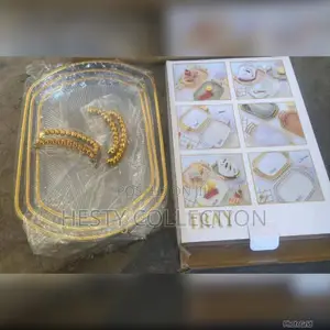 3 in 1 Acrylic Fancy Tray Gold and White