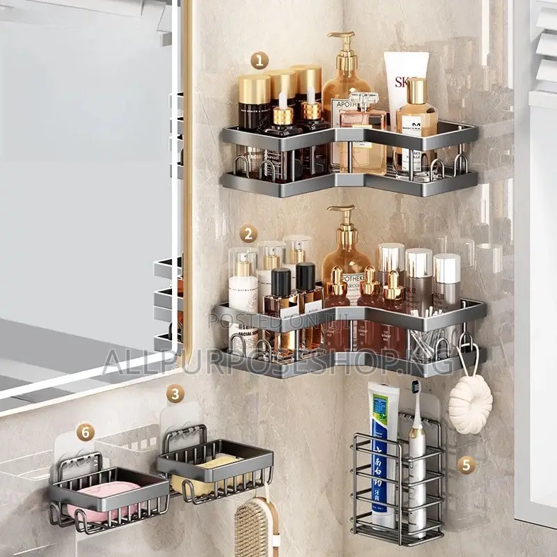 5pcs Bathroom Storage Rack