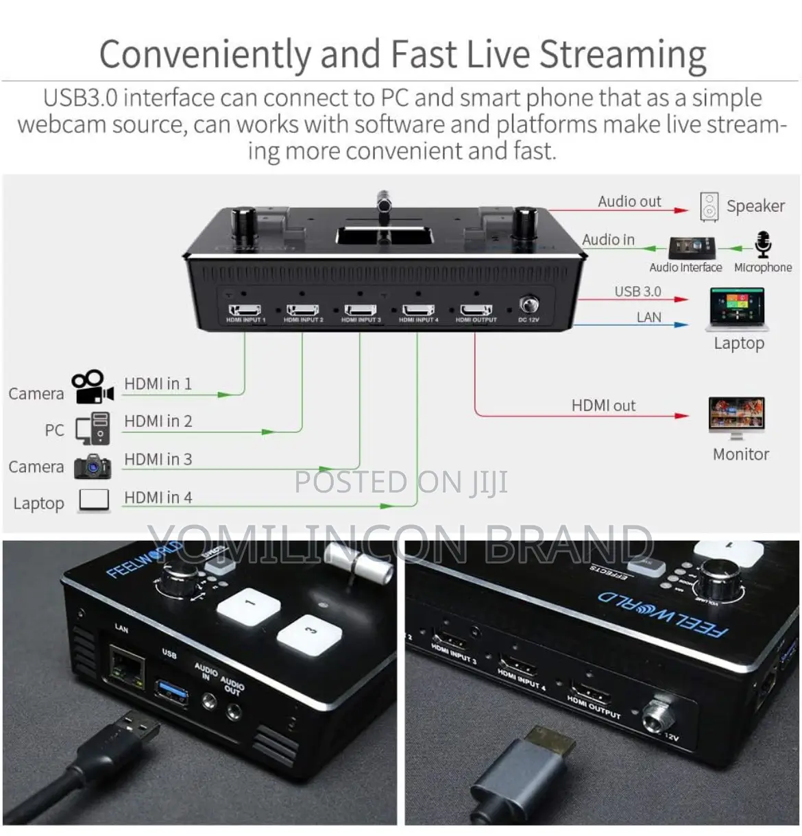 Feelworld LIVE PRO L1 Multicamera Video Switcher