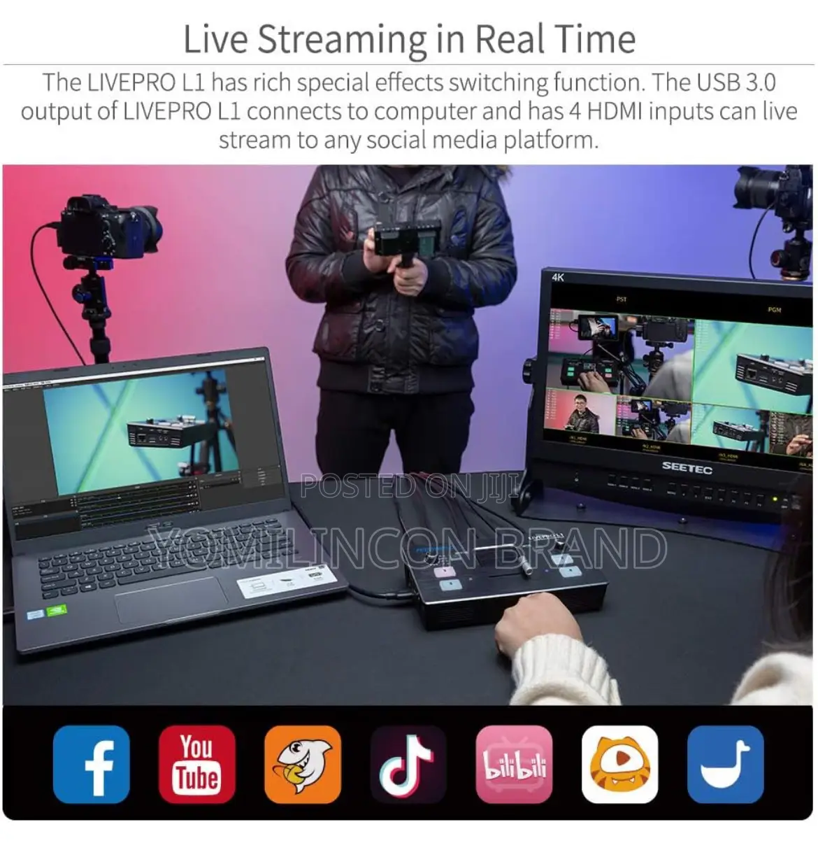 Feelworld LIVE PRO L1 Multicamera Video Switcher