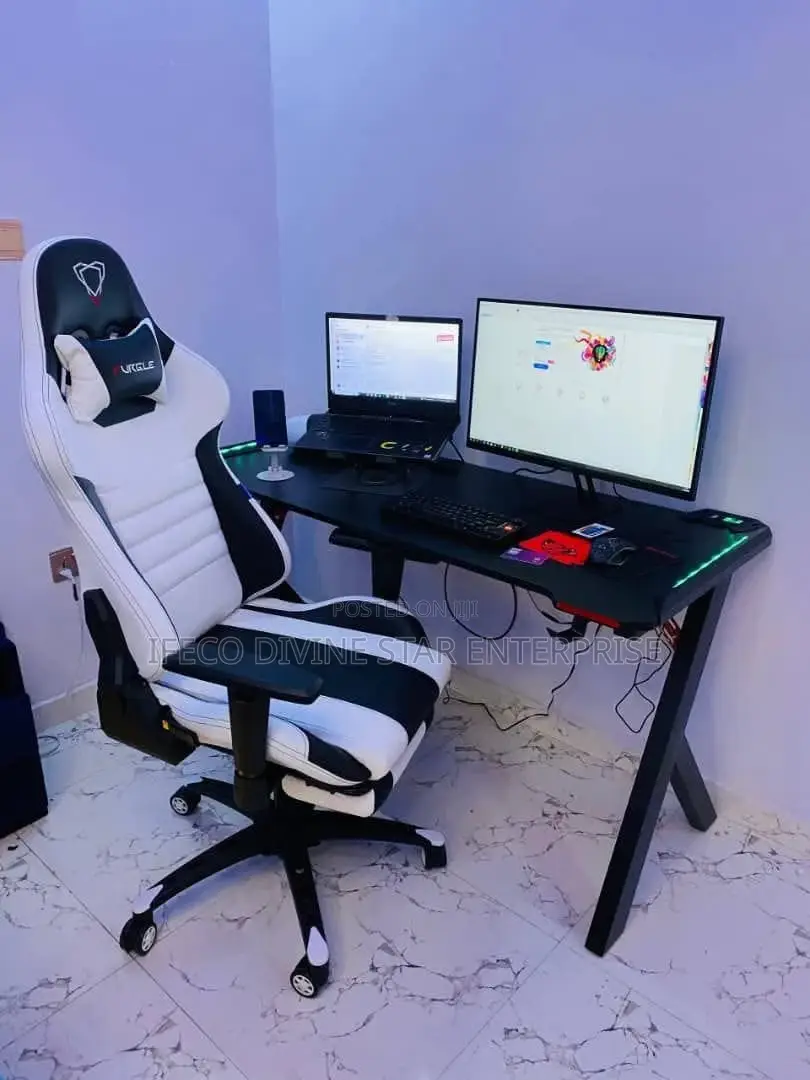 Gaming Chair And. Table for Computer