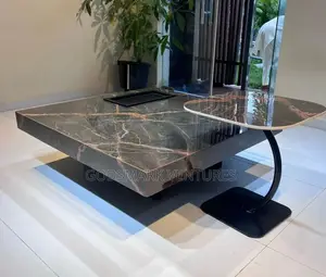Marble Center Table and Stool.
