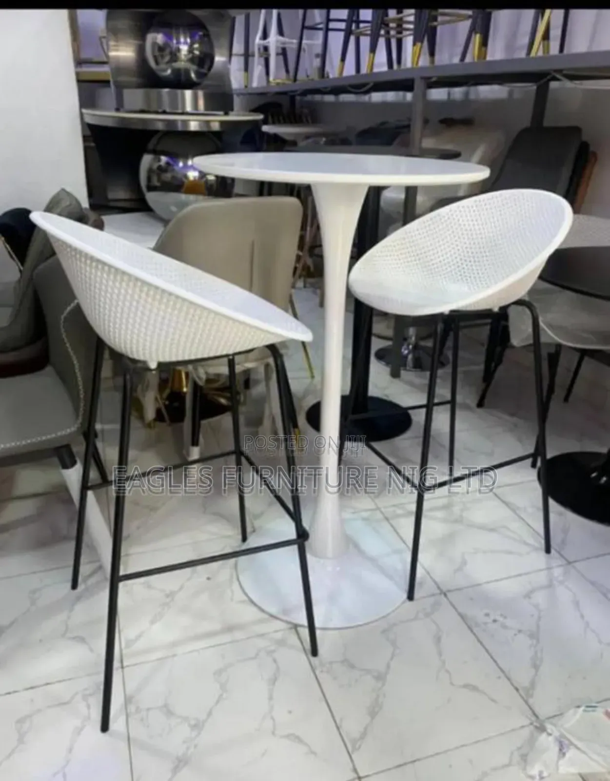 Quality Wine Table and 2 Bar Stools