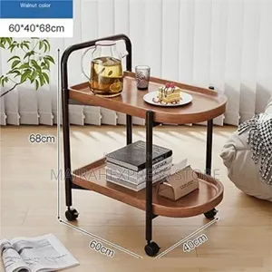 Nordic Style Removable Coffee Table Cart With Wheels