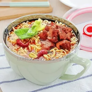 Stainless Steel Noodle Bowl With Lid Handle