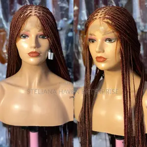 Wine Color Knotless Glueless Wig