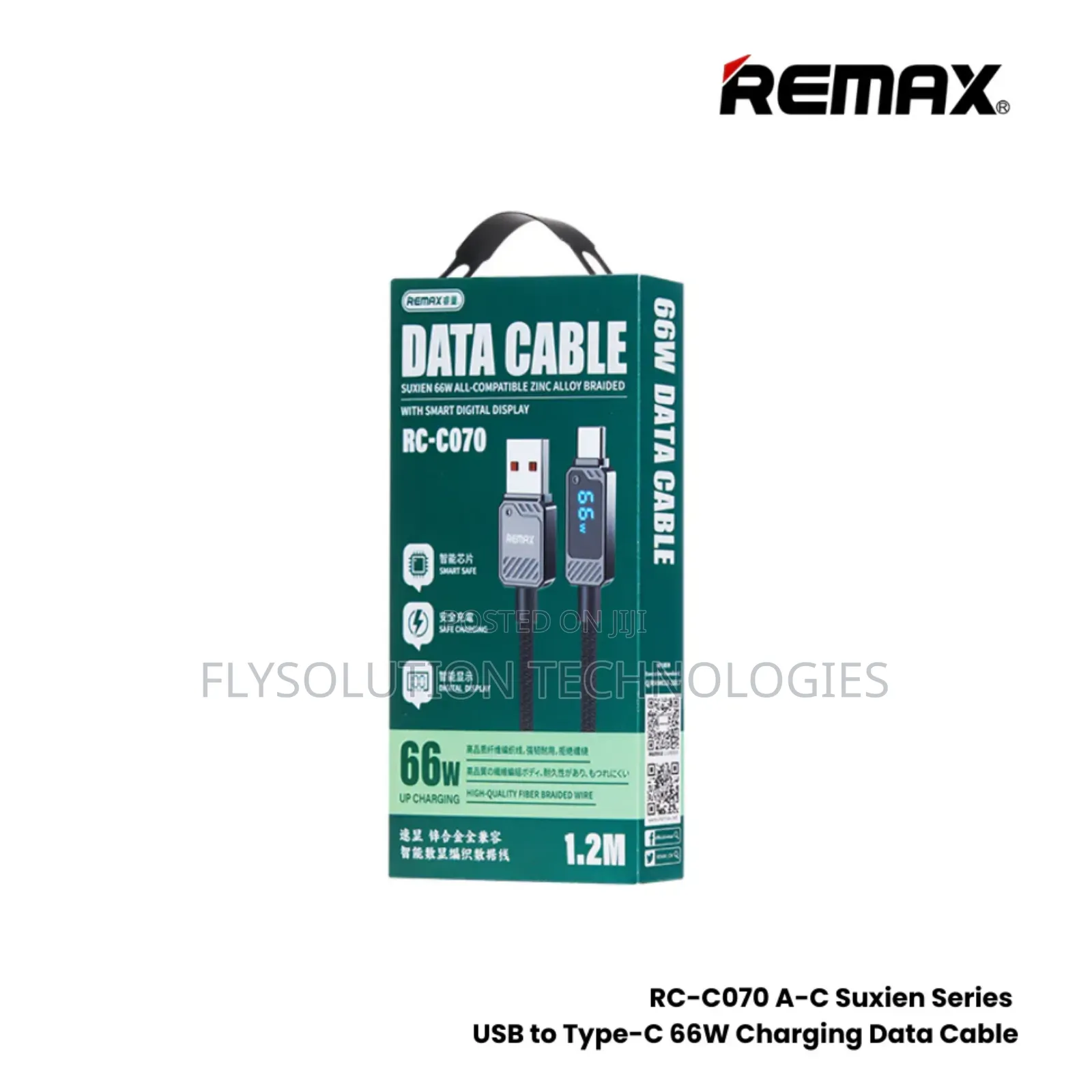Remax RC-C070 Usb-C 1.2m Data Cable 66W