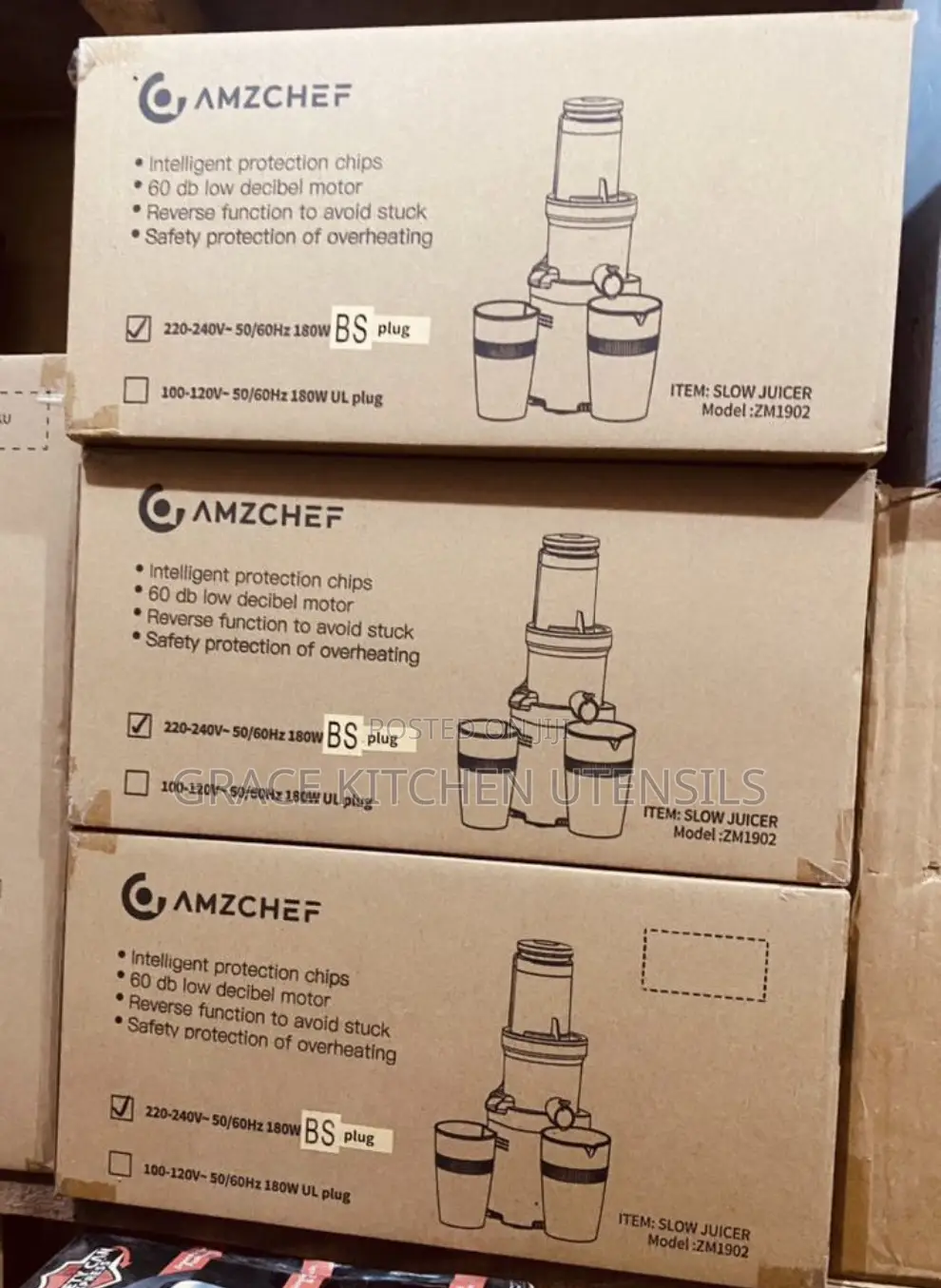 Amzchef Juicer, Professional Slow Juicer