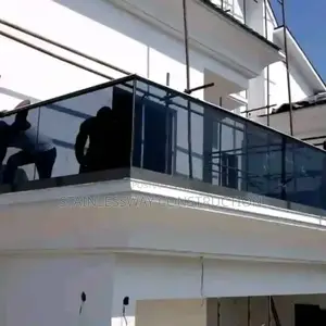 Dark Grey Glass Handrails