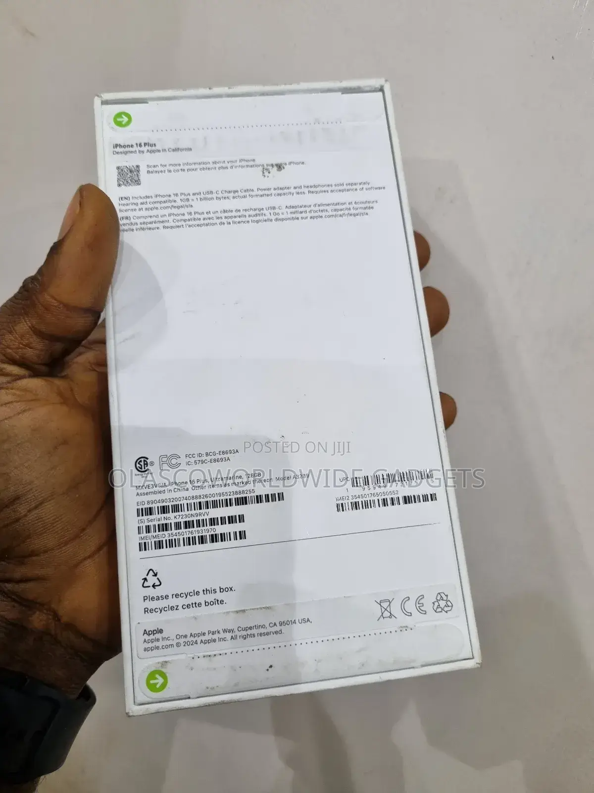 New Apple iPhone 16 Plus 128 GB Blue