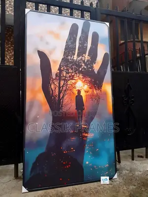 Photo - Hd Canvas Framed Pointing Fingers Artistic Digi Painting Wal