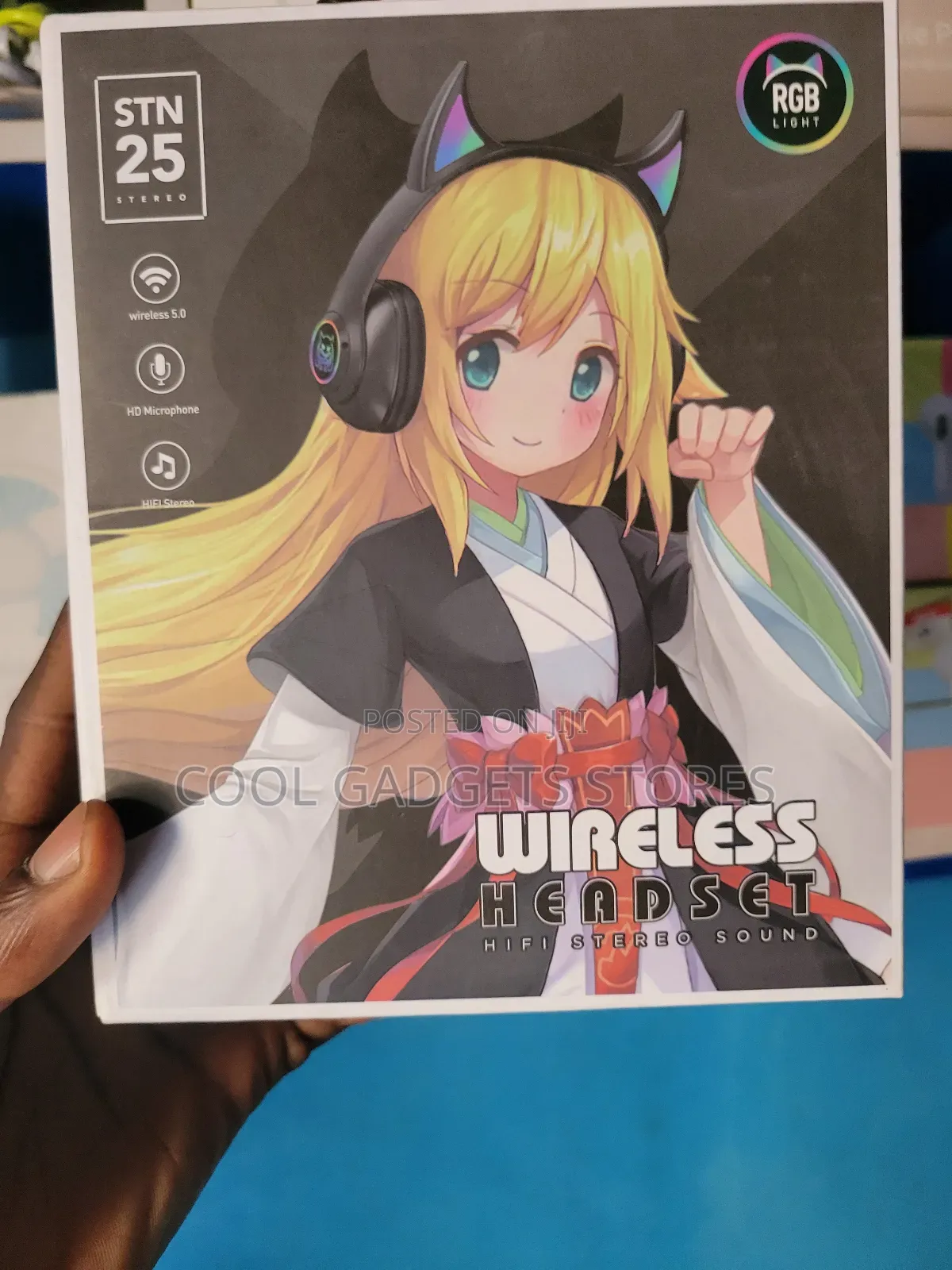 Cat Ear Led Lights Bluetooth Headset