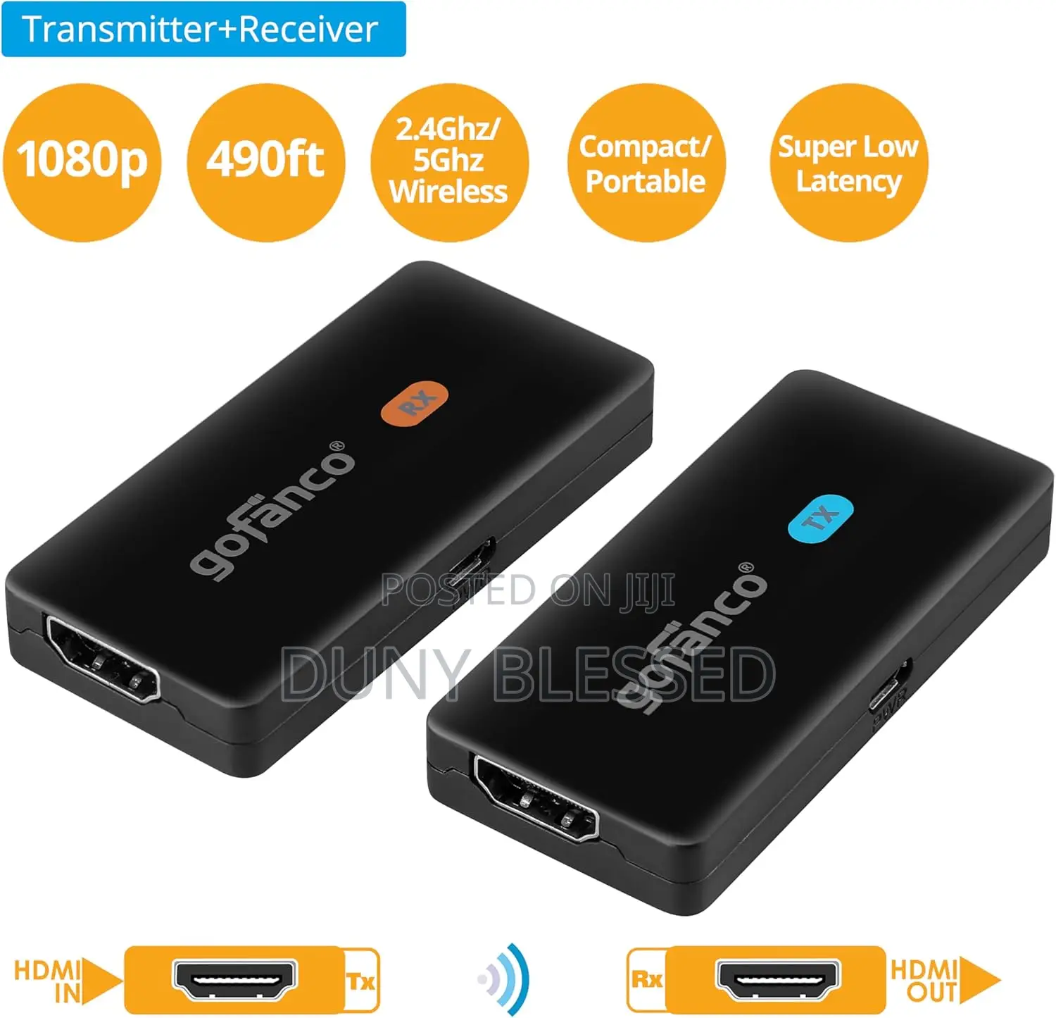 Gofanco 150m 490ft Wireless HDMI Extender