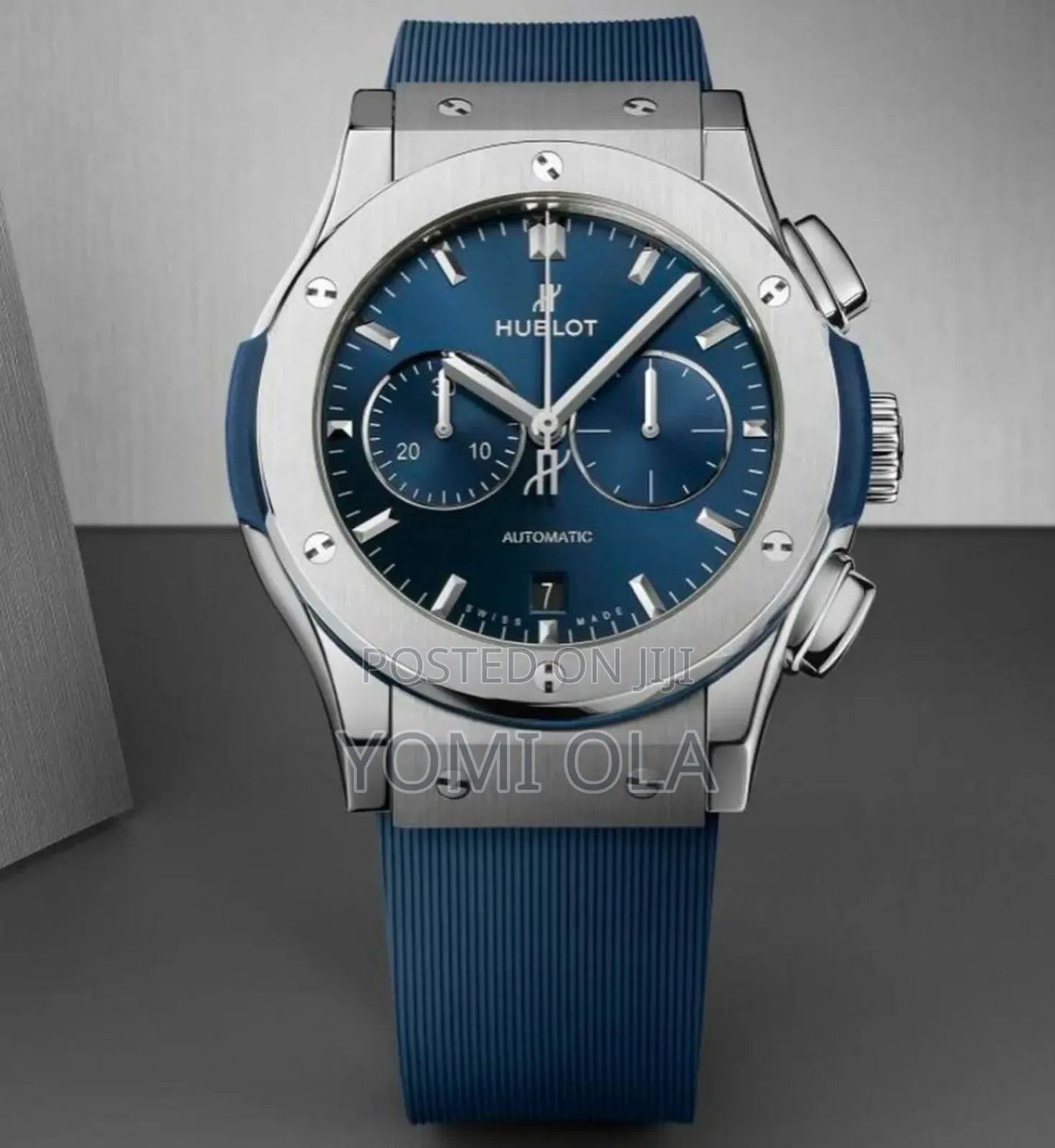 Hublot Chronograph Blue Strap Swiss Watch