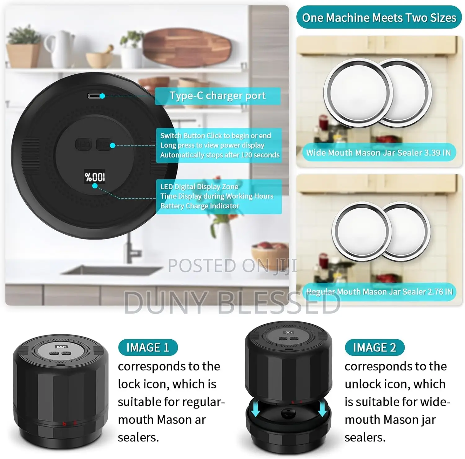 Electric Mason Jars Vacuum Sealer Kit