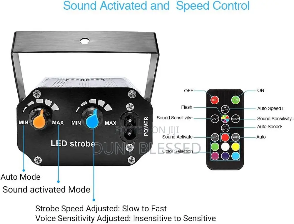 Halloween Strobe Light With Remote,JLPOW
