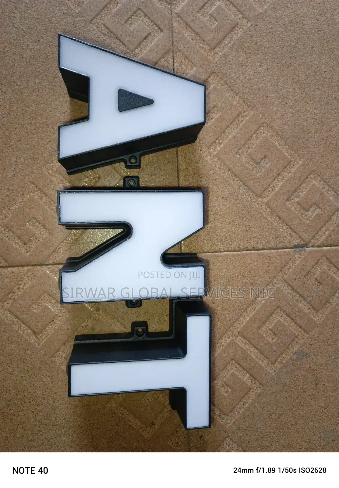 Arranged Alphabet Wall Lamp