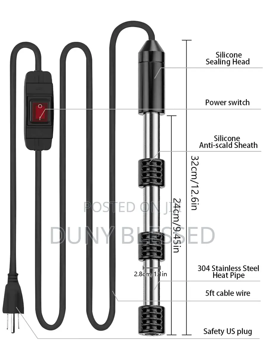 Memoryee Immersion Water Heater 2000W Portable