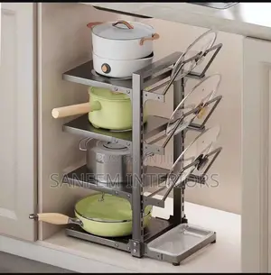 Under the Sinks Pots Rack(4 Tiers)