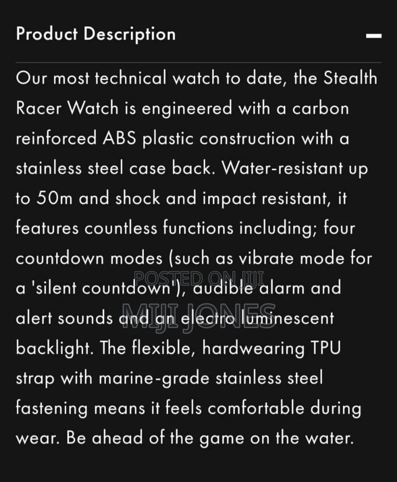 Stealth Racer Watch