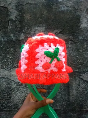 Cherries Granny Square Bucket Hat
