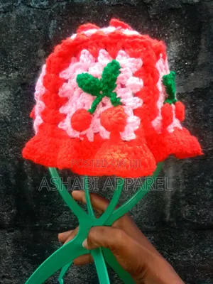 Cherries Granny Square Bucket Hat