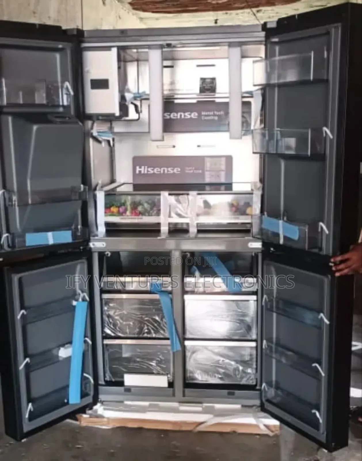 Hisense Side By Side Refrigerator With Display, Dispenser