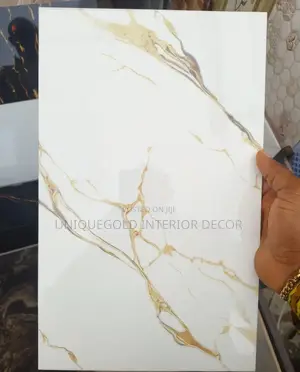 White and Gold Wall for Interior.