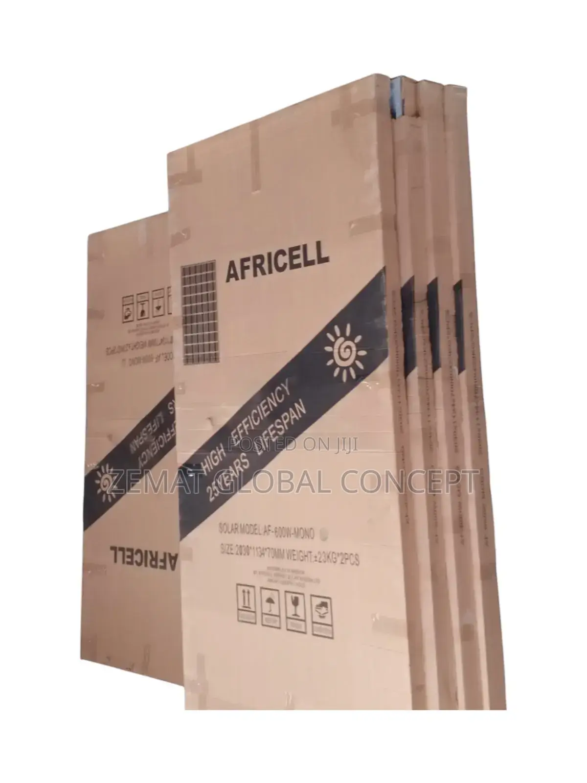 600watts Africell Mono Crystalline Solar Panel