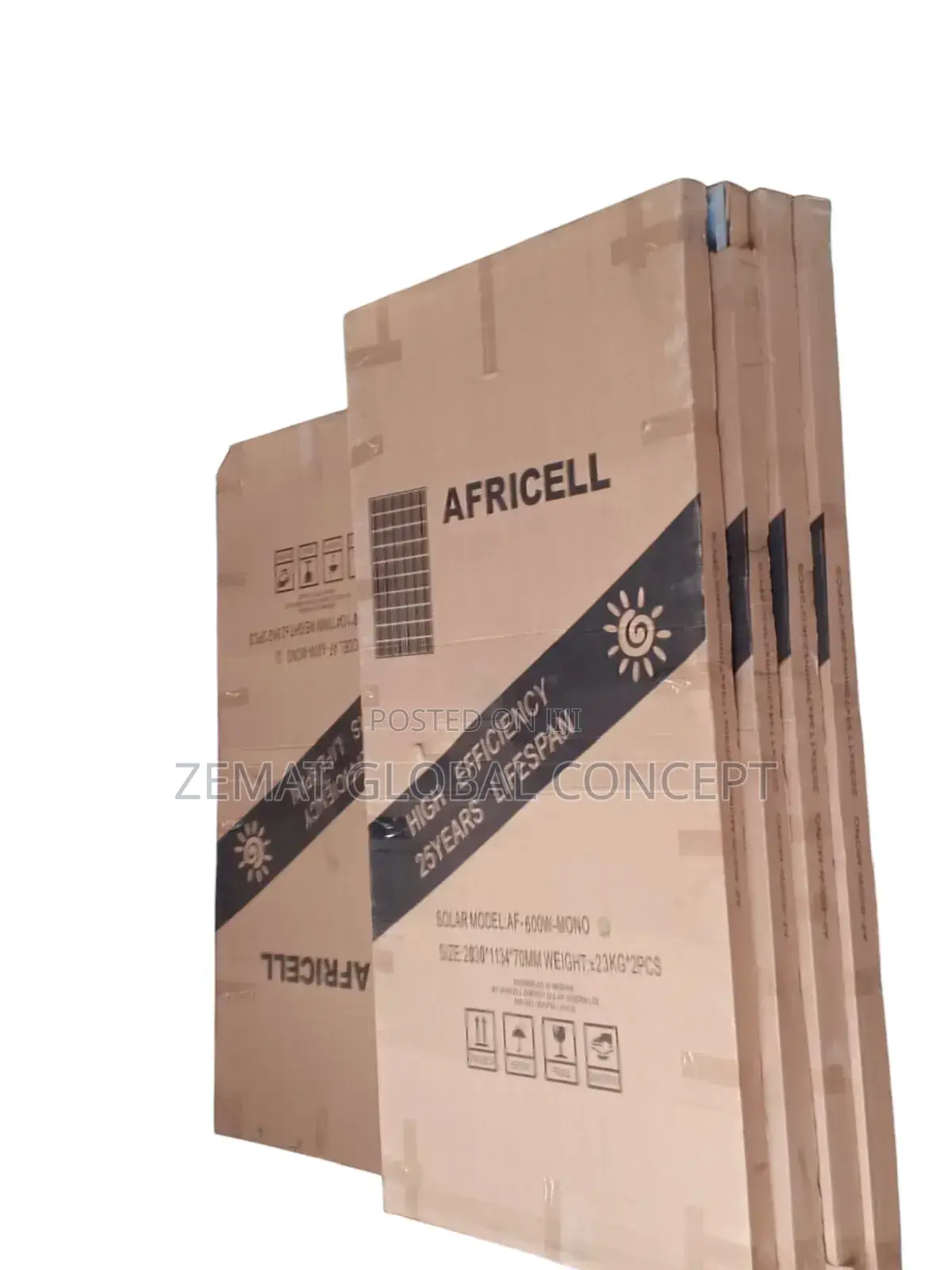 600watts Africell Mono Crystalline Solar Panel