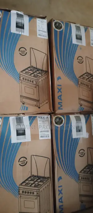 50*50cm, Maxi Gas Cooker (4 Burner Gas) With Oven
