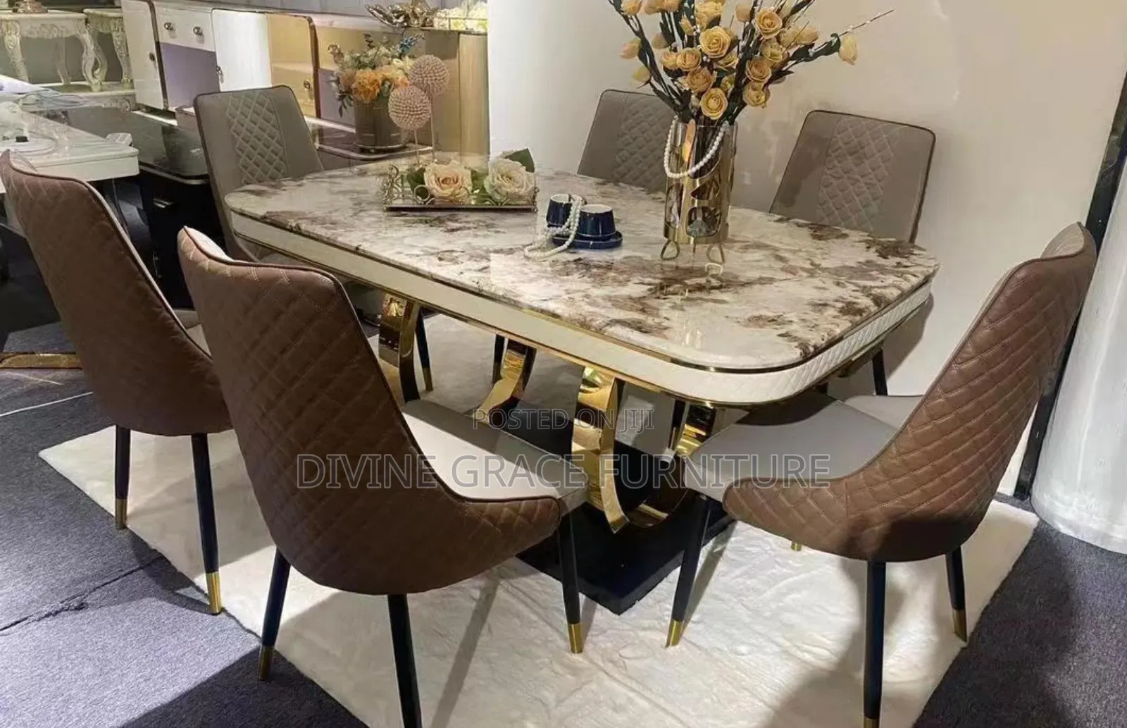 Brown Dinning Table Set