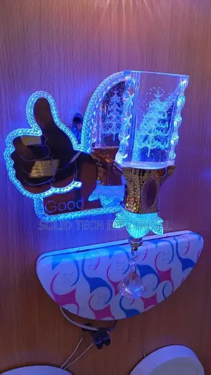 Led Wall Bracket Blue Warmwhite Gold Body 4